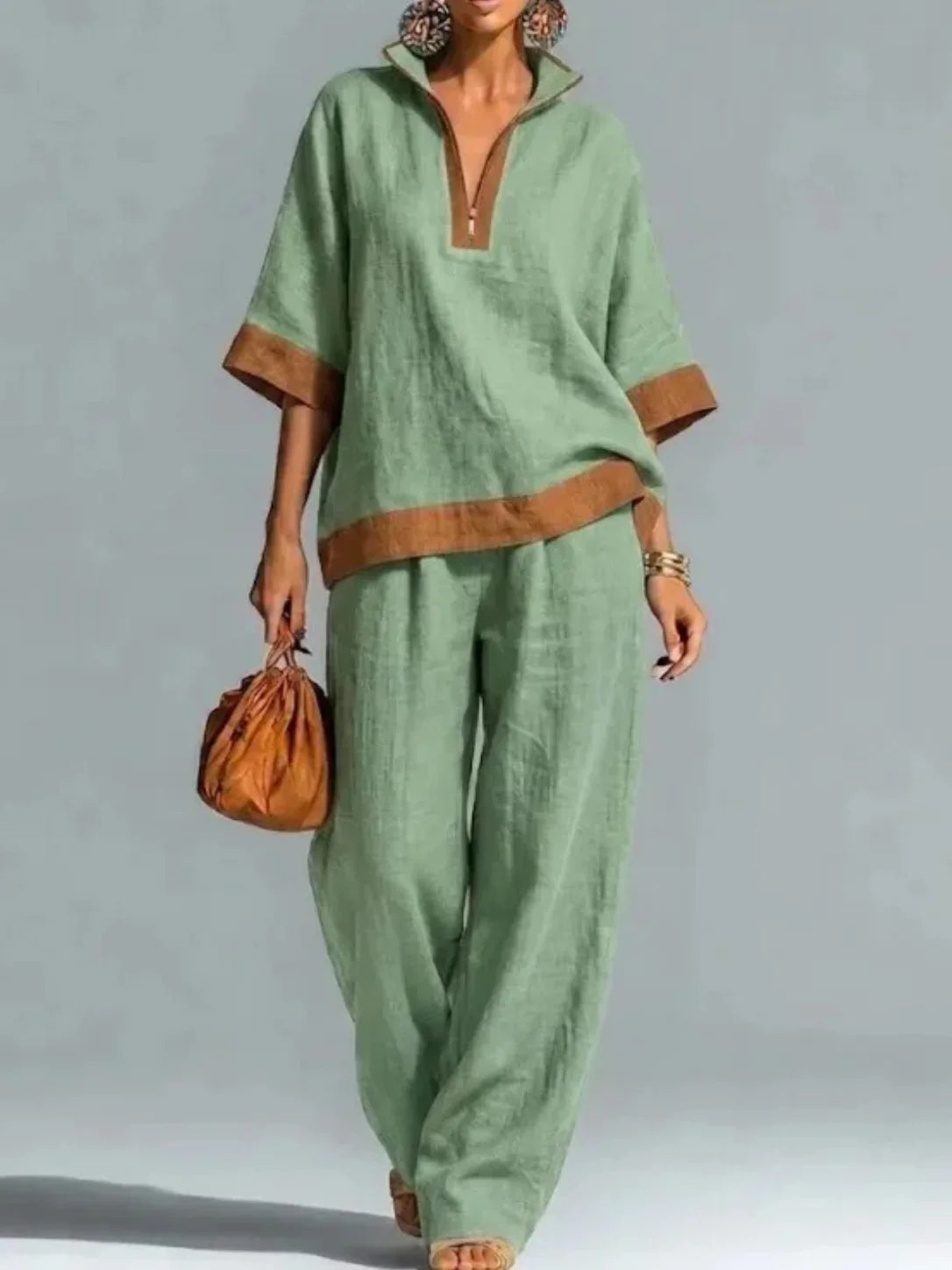 Ginevra | Conjunto Fluido con Cuello Alto