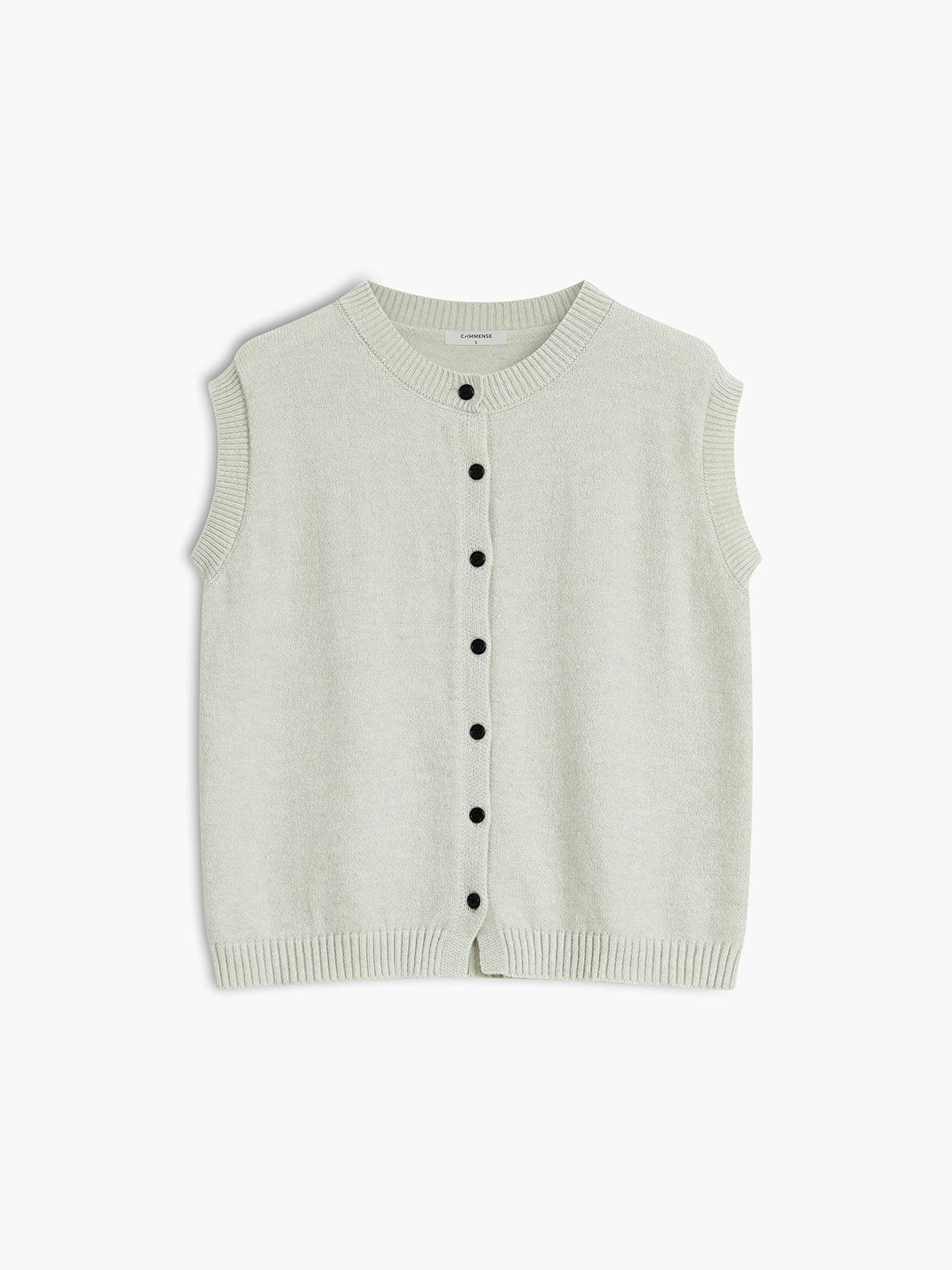 Chaleco Punto Botones Casual