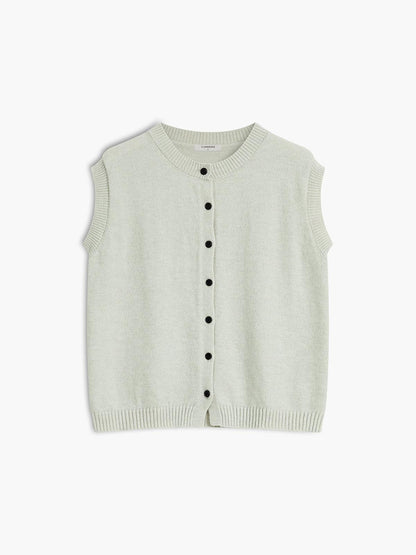 Chaleco Punto Botones Casual