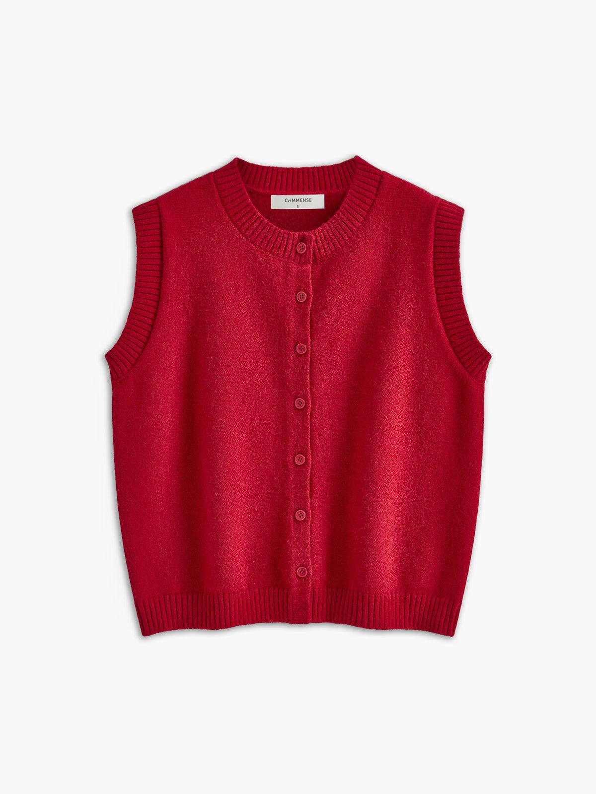 Chaleco Punto Botones Casual
