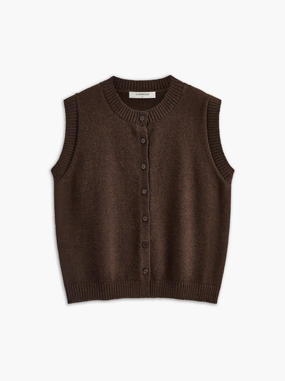 Chaleco Punto Botones Casual