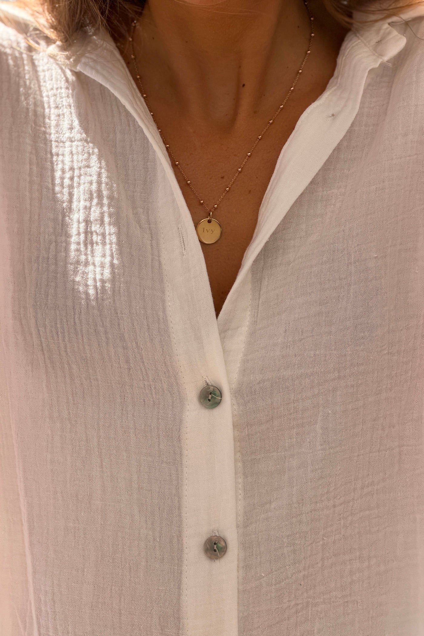 Camisa Gasa Algodón Blanco Roto Espalda Estampado Capri Amalfi Naranjas