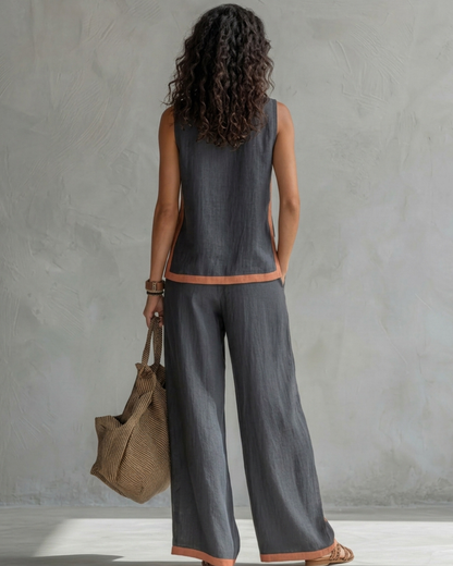 Conjunto Elegante Algodón Lino