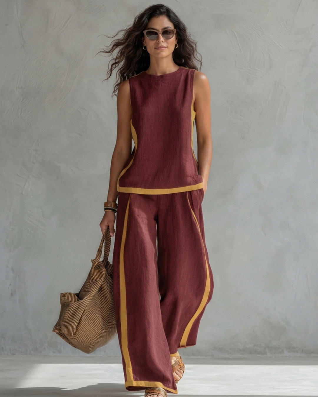 Conjunto Elegante Algodón Lino