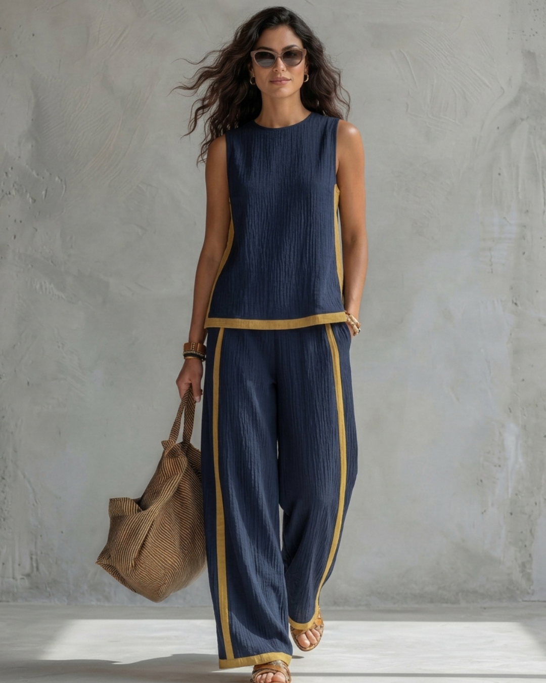 Conjunto Elegante Algodón Lino