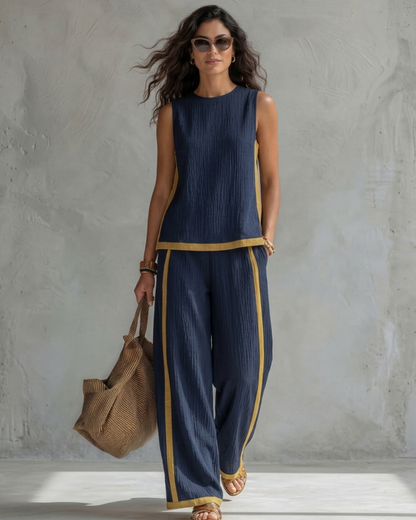 Conjunto Elegante Algodón Lino