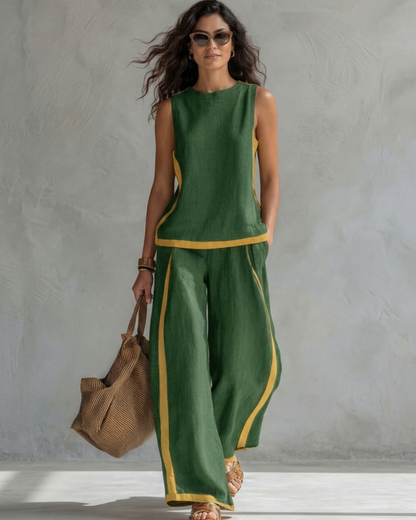 Conjunto Elegante Algodón Lino