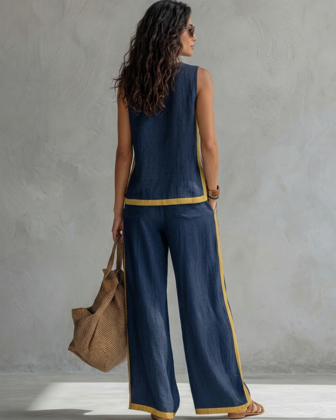 Conjunto Elegante Algodón Lino