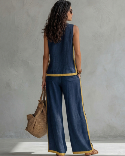 Conjunto Elegante Algodón Lino