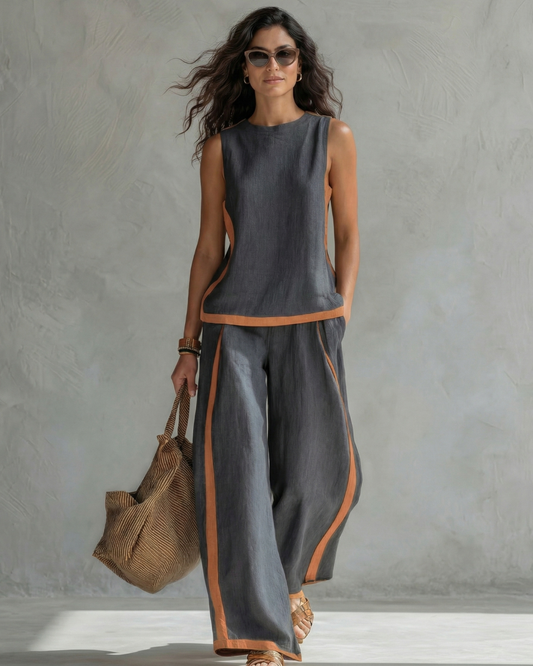 Conjunto Elegante Algodón Lino