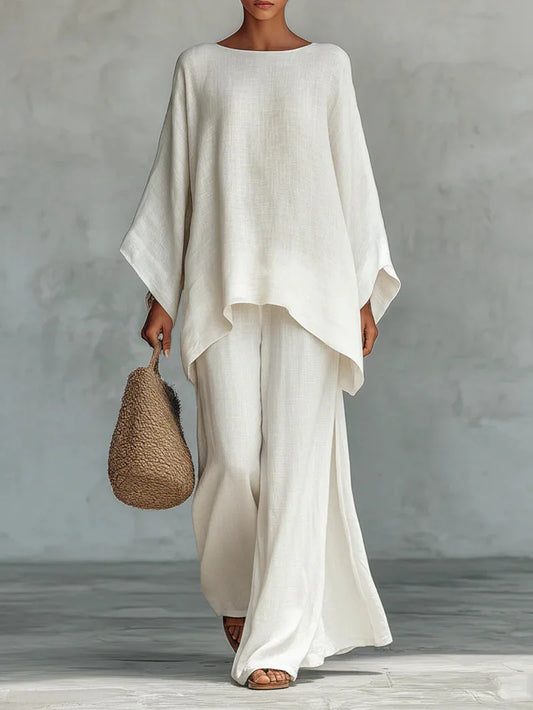 Conjunto Manga Larga Pantalón Ancho