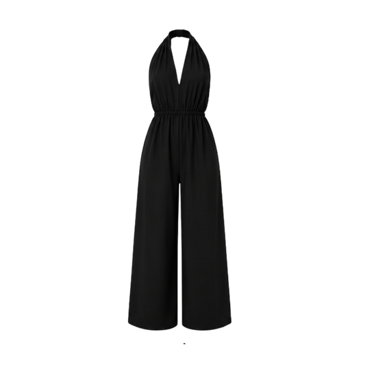 Mono Halter Escote V Negro