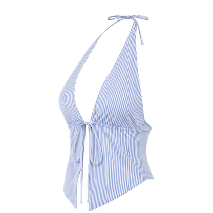 Top Halter Rayas Marineras