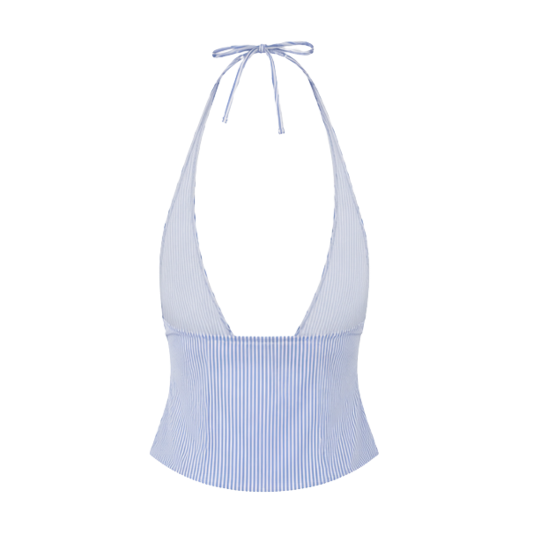 Top Halter Rayas Marineras