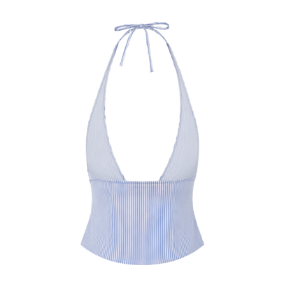 Top Halter Rayas Marineras