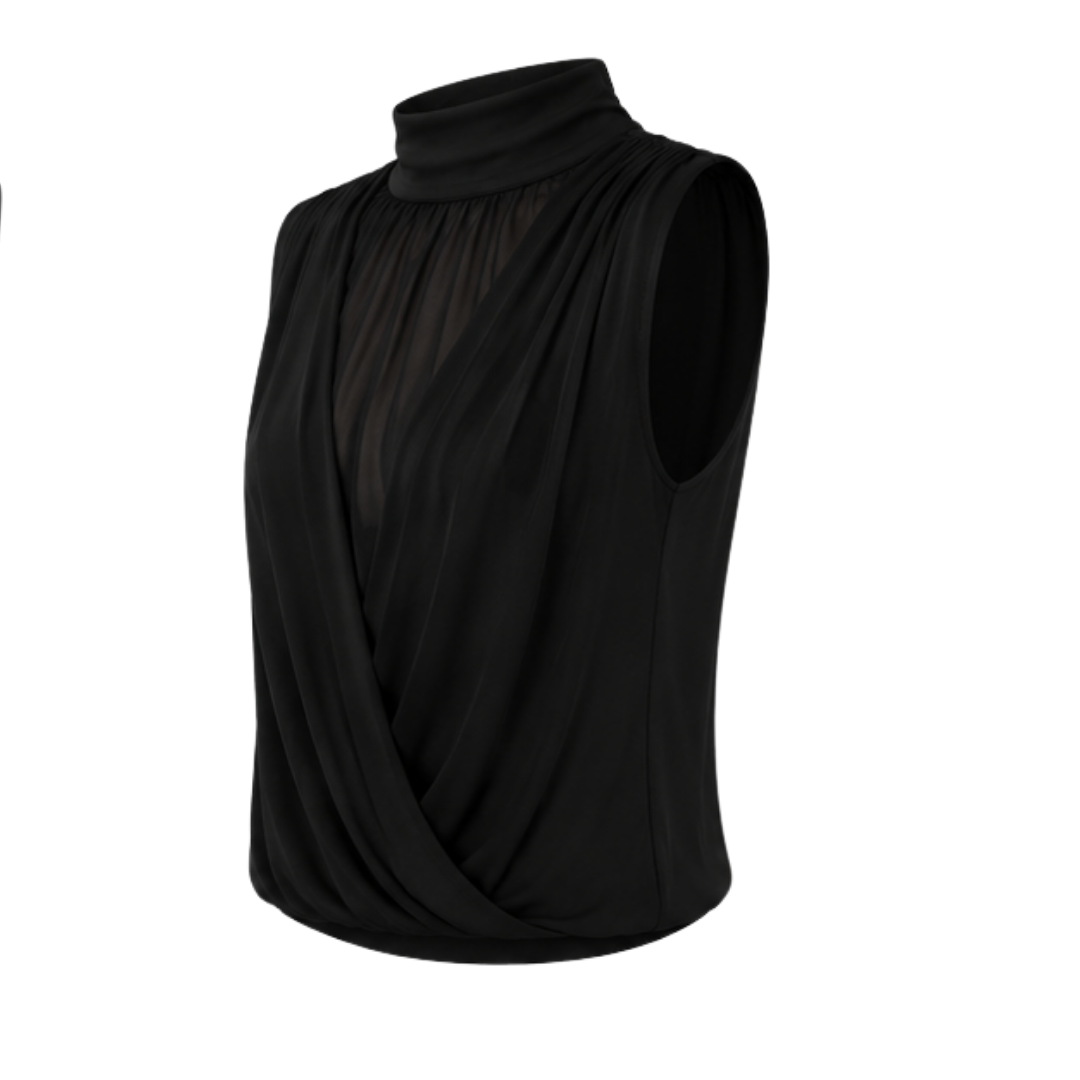 Top Sin Mangas Efecto Transparente