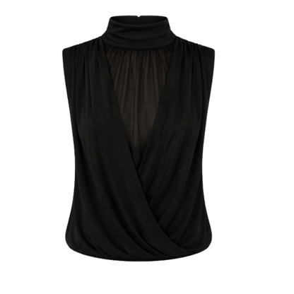 Top Sin Mangas Efecto Transparente