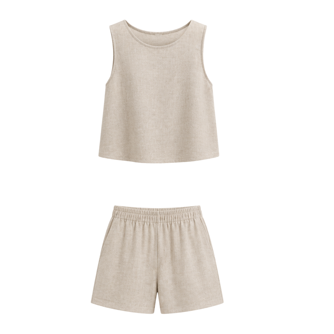 Conjunto Crop Top y Pantalón