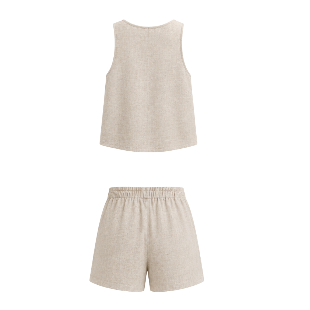 Conjunto Crop Top y Pantalón